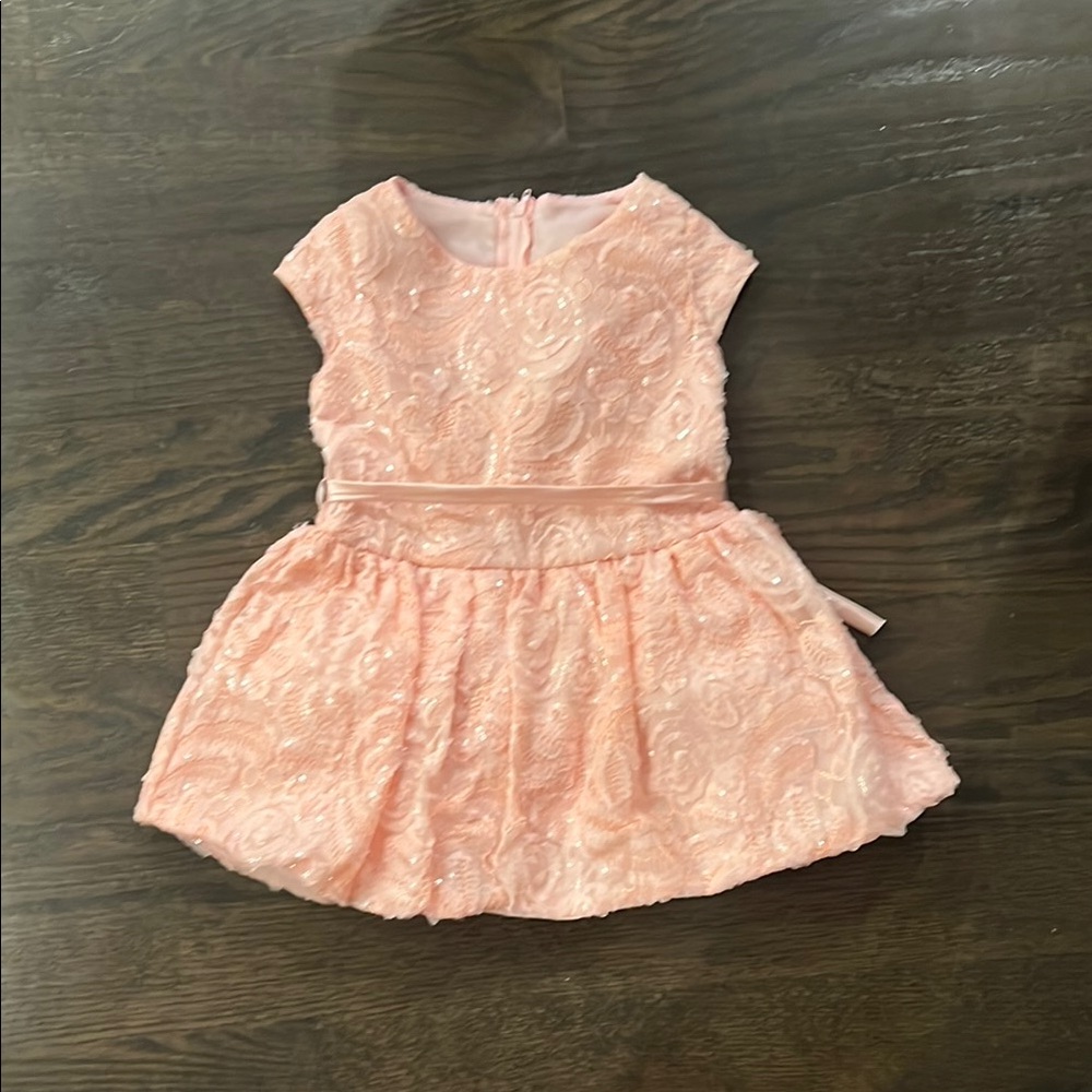Orange Pink Flutter Sleeve Sundress for Weddings